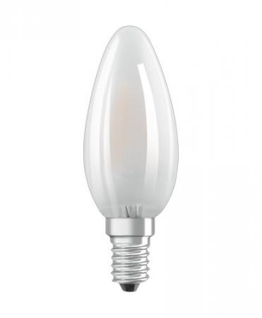 Bellalux E14 LED gefrostetes Filamentleuchtmittel in Kerzenform 25 W Ersatz warmweiß satiniert