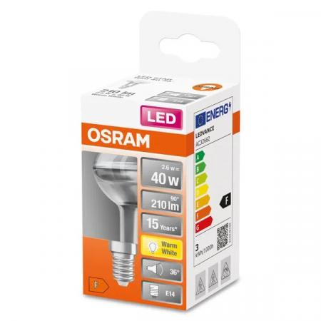 OSRAM E14 STAR R50 LED Reflektor Lampe 36° 2,6W wie 40W 2700K warmweißes Licht