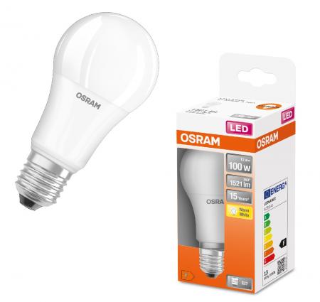 Helle OSRAM LED E27 Glühbirne matt 14W wie 100W warmweißes Licht - klassischer Schraubsockel