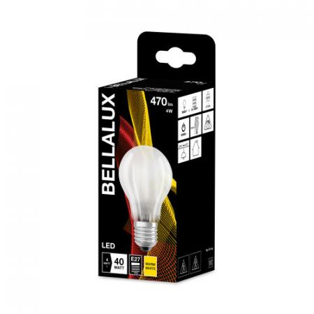 Bellalux LED Classic Filament Glühlampe E27 gefrostet matt 4W als 40W Ersatz warmweißes Licht für Wohnbeleuchtung