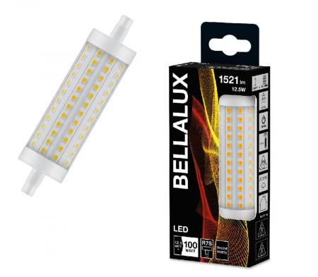 BELLALUX R7s Leistungsstarke 118 mm LED Stab Lampe 12,5W als 100 Watt Ersatz warmweißes Licht