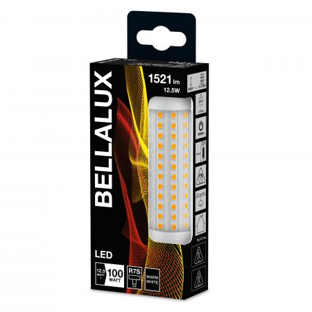 BELLALUX R7s Leistungsstarke 118 mm LED Stab Lampe 12,5W als 100 Watt Ersatz warmweißes Licht
