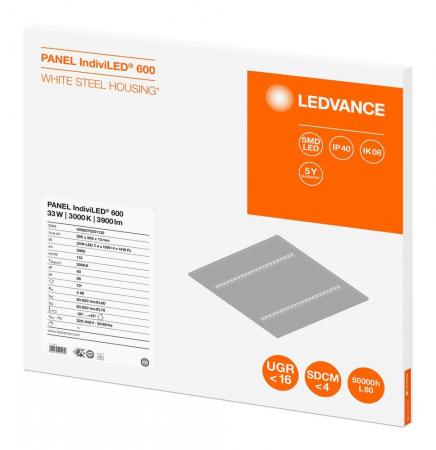 LEDVANCE PANEL IndiviLED® 600mm 33 W 3000 K warmweißes Licht UGR < 16