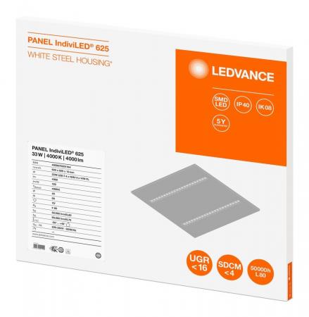 LEDVANCE LED PANEL IndiviLED® 625 33 W 4000 K universalweiße Bürobeleuchtung