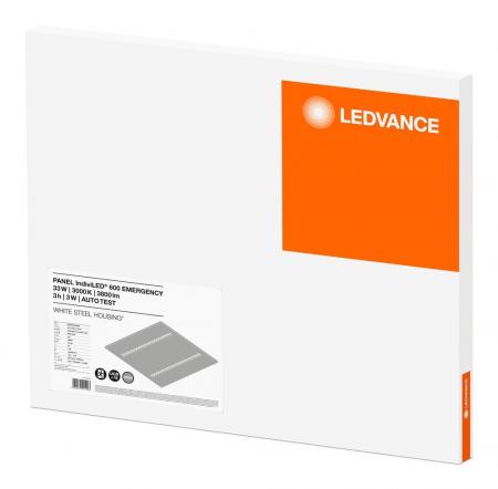 LEDVANCE LED PANEL IndiviLED® EMERGENCY 600 33 W 3000 K warmweiße Bürobeleuchtung