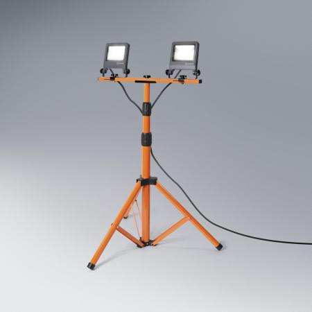 LEDVANCE LED WORKLIGHT 2x20W 840 4000K IP65 Floodlight mit Stativ grau/orange