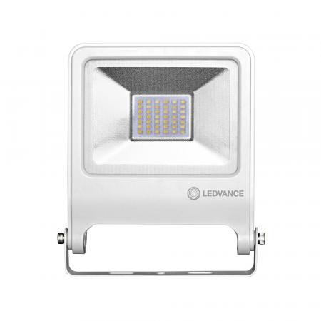 LEDVANCE Endura Flacher LED Fluter 30W 3000K warmweiß IP65 weiss Garagen- und Hofbeleuchtung