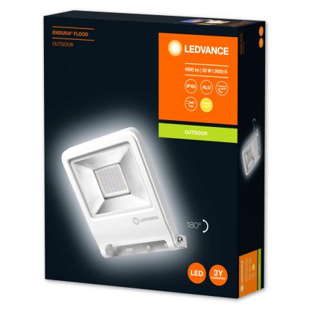 LEDVANCE Endura LED Fluter  50W 3000K Warmweiß Floodlight IP65 weiss