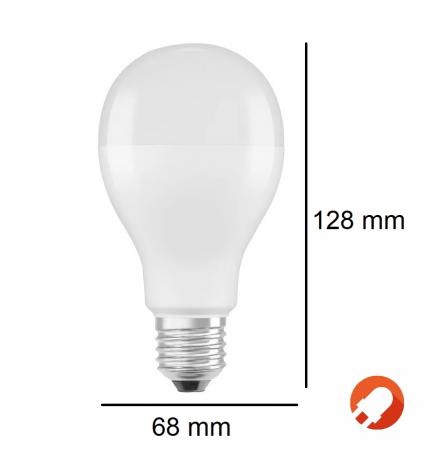 Leistungsstarke matte OSRAM E27 STAR Classic LED Lampe 19W wie 150W 2700K warmweißes Licht in Birnenform