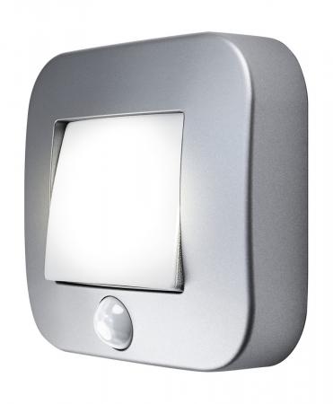 LEDVANCE Nachtlicht NIGHTLUX Hall Silber mit Sensor und Batterie IP54