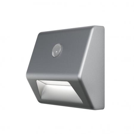 LEDVANCE Nachtlicht NIGHTLUX Stair Silber Sensor IP54 Treppen- und Flurbeleuchtung mit Batterie