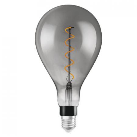 Osram E27 LED VINTAGE Leuchtmittel extra warmweiss Rauchglas große Maße 29x16cm 4W wie12W