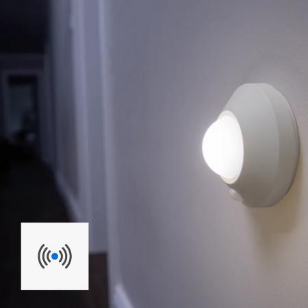 LEDVANCE Nachtlicht NIGHTLUX Ceiling Silber mit Sensor für die Wand- oder Deckennmontage