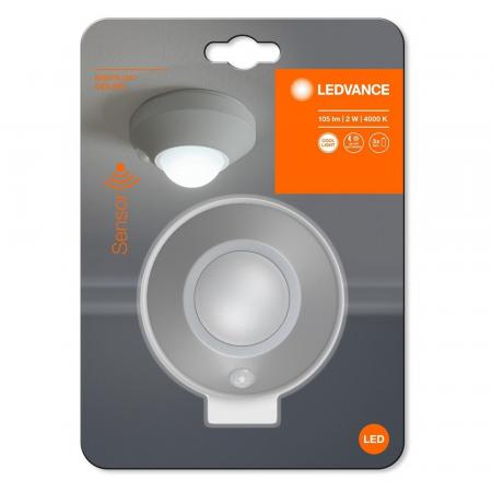 LEDVANCE Nachtlicht NIGHTLUX Ceiling Silber mit Sensor für die Wand- oder Deckennmontage