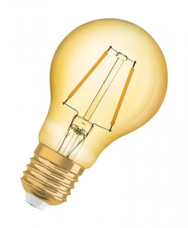 OSRAM LED E27 VINTAGE Glühbirne GOLD Edition 2,5W wie 22W extra warmweißes Licht für eine gemütliche Wohnatmosphäre