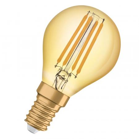 Osram E14 LED VINTAGE 1906 Filament Lampe 4W wie 35W 2400K extra warmweiß Bernsteinfarbe