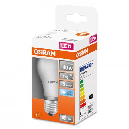 OSRAM LED Glühbirne E27 5,5W wie 40W neutralweißes Licht -  großes Schraubgewinde