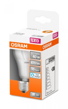 OSRAM E27 LED STAR Lampe matt opalweiß 4,9W wie 40W tageslichtweißes Licht