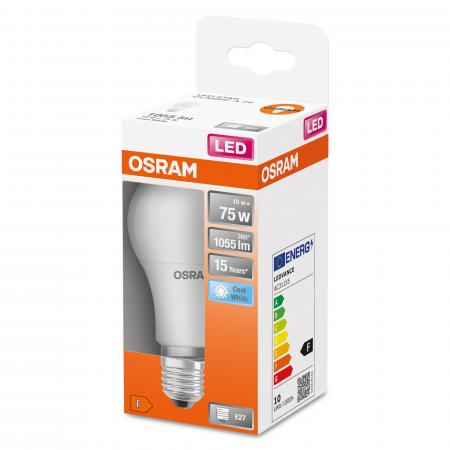 OSRAM LED E27 Glühbirne opalweiß 10W wie 75W neutralweiß Schraubsockel