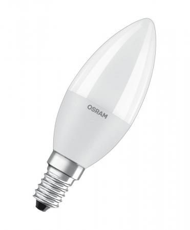 3er Pack OSRAM E14 LED Lampe in Kerzenform matt 7,5W wie 60W kaltweißes Licht 6500K