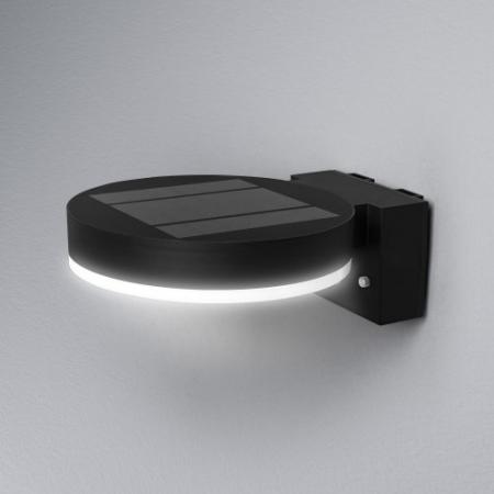 LEDVANCE ENDURA STYLE Solar Wandleuchte Circle Modern schwarz mit Sensor