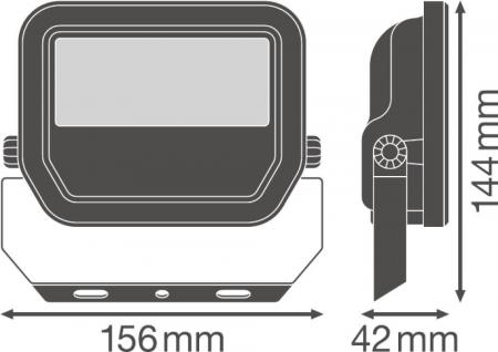 Scheinwerfer für Außenbeleuchtung weiß LEDVANCE 20 Watt 4000 K neutralweiße LED-Technik