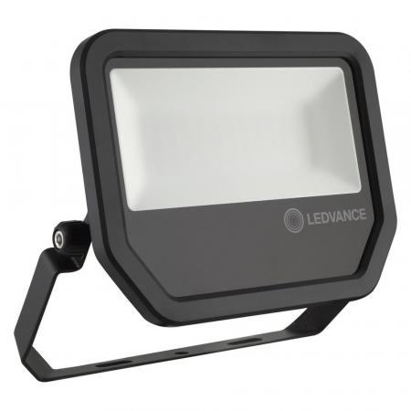 LEDVANCE LED Außenstrahler leistungsstark 50 Watt neutralweisses Licht schwarz Aluminium/Glas 6000 Lumen