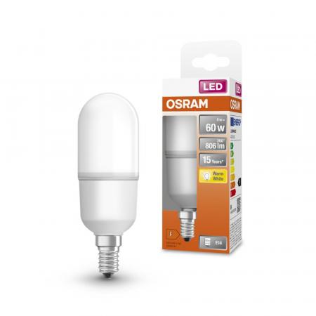 OSRAM E14 LED STAR STICK Kolbenform 8W wie 60W warmweißes Licht