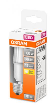 OSRAM E27  LED STAR STICK Lampe in Kolbenform 8W wie 60W warmweißes blendfreies Licht
