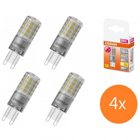 4er Pack OSRAM 3-Stufen dimmbare LED G9 PIN 4W wie 40W Stiftsockel warmweißes Licht