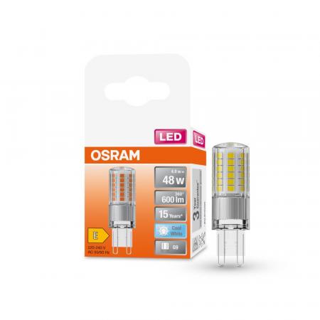 OSRAM LED PIN G9 Stiftsockel Lampe 4,9W wie 60W warmweißes Licht 2700K