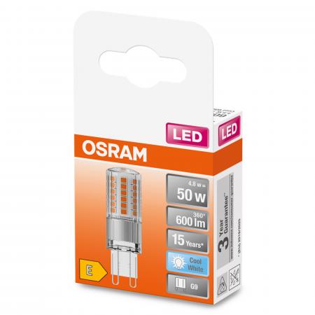 OSRAM LED PIN G9 Stiftsockel Lampe 4,5W wie 50W neutralweißes Licht