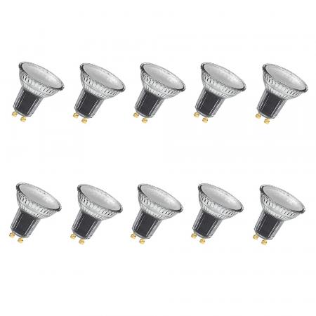 10x OSRAM Superstar LED GU10 Strahler PAR16 dimmbar 120° 7,9W wie 80W dimmbar warmweiß 2700K CRI90