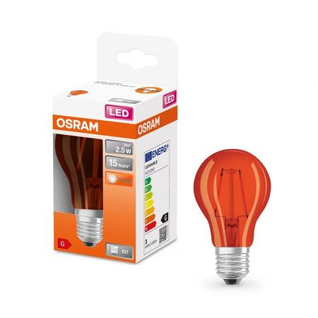 OSRAM LED STAR Lampe 15 Décor Orange 2,5W warmweiß E27