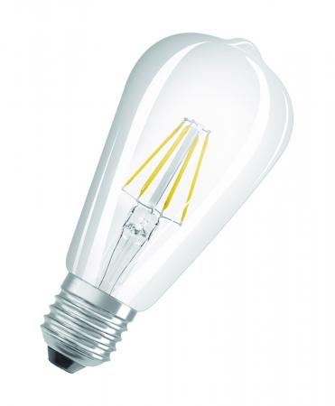 OSRAM E27 LED Lampe STAR EDISON Edition 4W wie 40W warmweiße Wohnbeleuchtung klar
