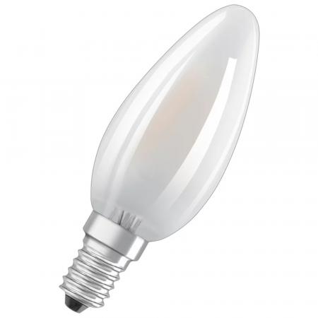 OSRAM E14 LED Kerzen-Lampe dimmbar matt 5,9W wie 60W warmweiße Wohnungsbeleuchtung Kronleuchterlicht