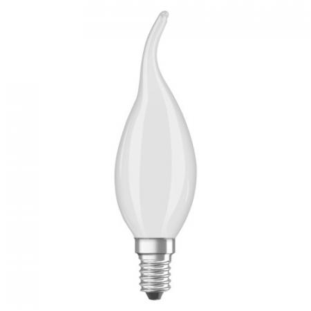 OSRAM E14 LED Windstoßlicht Kerzenform matt dimmbar 4W wie 40W warmweißes Licht
