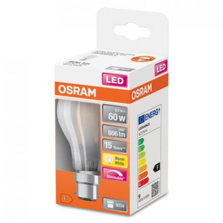 OSRAM B22d LED SUPERSTAR Lampe matt dimmbar 7W wie 60W warmweißes Licht