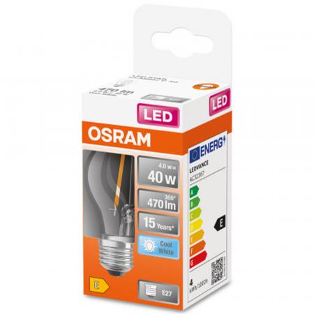 OSRAM E27 LED STAR FILAMENT Lampe klar 4W wie 40W neutralweißes Licht