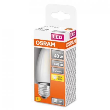 OSRAM E27 STAR RETROFIT LED Kerze matt 4W wie 40W warmweißes Licht 2700K