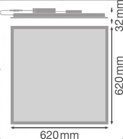 LED Panel LEDVANCE 625x625mm 4000K 28W 3640lm Einlegeleuchte UGR<19