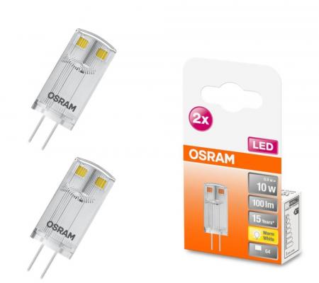 Doppelpack Osram LED Star PIN G4 Stiftsockellampe 12V Warmweiss wie 10W