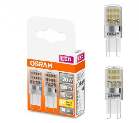 2er Pack OSRAM LED PIN G9 Stiftsockel 1,9W wie 20W warmweißes Licht