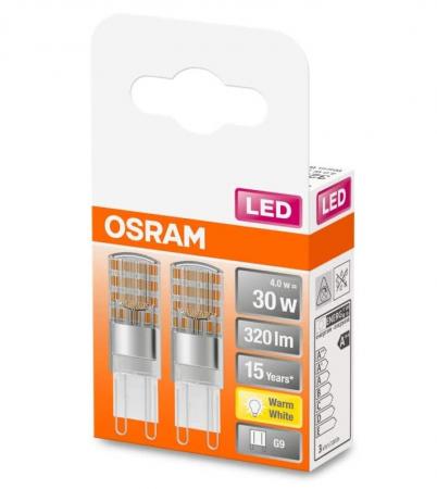2er Pack OSRAM LED PIN G9 Stiftsockel 2,6W wie 30W warmweißes behagliches Licht mit 2700K
