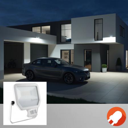 LEDVANCE LED Fluter Flood Sensor 50W 3000K warmweißes Licht IP65 in Weiß