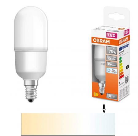 OSRAM E14 STAR STICK LED Lampe in Kolbenform 9W wie 75W 6500K kaltweißes Licht