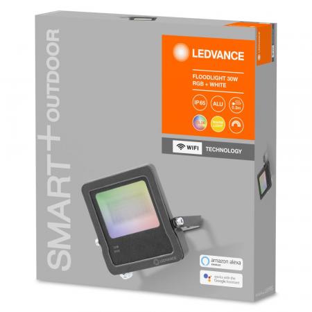 WiFi LED-RGBW-Strahler LEDVANCE SMART+ 30 Watt Farbwechsel leistungsstark 2190 lm IP65 App-Steuerbar