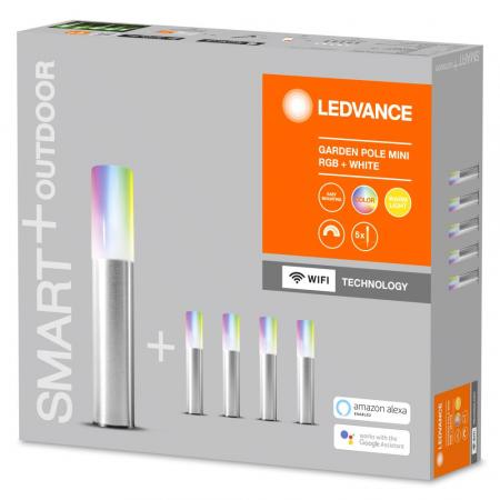 LEDVANCE SMART+ WiFi Garden Pole Lichterkette 5er Basisset MINI RGBW Multicolor