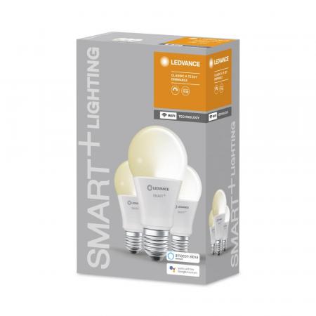 3er Pack LEDVANCE SMART+ Classic E27 Leuchtmittel dimmbar 9,5W warmweiss - Aktion: Nur noch angezeigter Bestand verfügbar