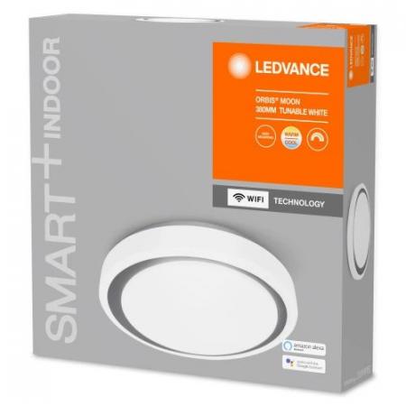 LEDVANCE SMART+ Orbis Moon 380 WiFi Leuchte weiss/grau - App- & Sprachsteuerung - Aktion: Nur noch angezeigter Bestand verfügbar